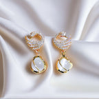 Sparkly Swan Earrings