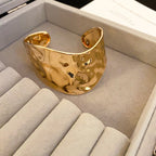 Asymmetrical Hammered Handcuff