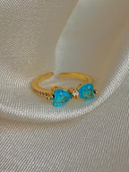 Aurora Blue Bow Ring