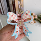 Pinteresty Checkered Cherry Claw Clip