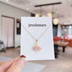 Soft Blushing Swan Necklace