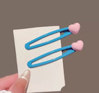 Candy-Coded Heart Hair Clip (1 piece )