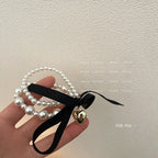 Paris Pearl Heart Hairtie