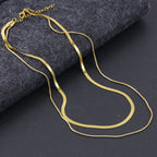Gold Stacks Layered Necklace