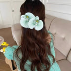 Orchid Hairclip- baby blue